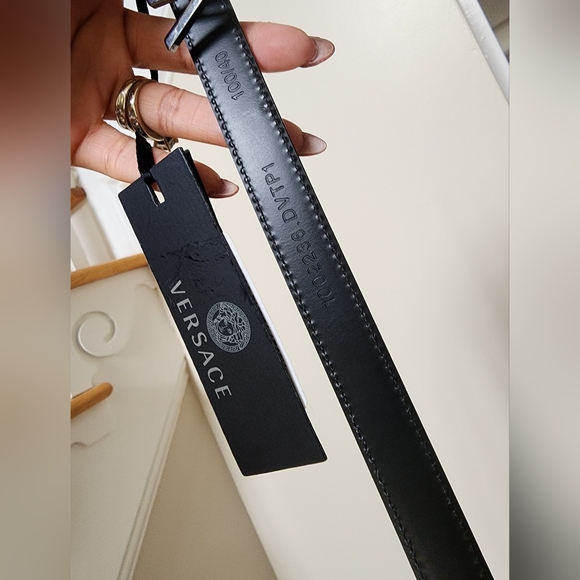 NWT Versace Logo Silver Belt - Picture 4 of 4